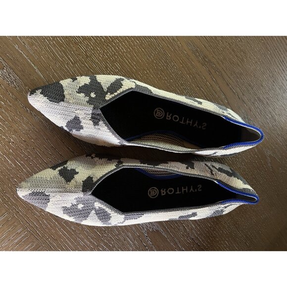 Rothy's The Point Ash Grey Camo Print Flats RARE RETIRED Size 10.5 - Picture 12 of 16
